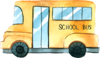 retour à école aquarelle éléments clipart png