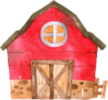 Farm cartoon watercolor png