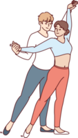 Young couple man and woman performs passionate dance semba salsa or kizomba bachata png