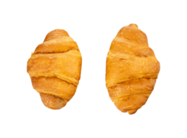 deux savoureux croissant pain isolé png
