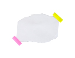 Blank white torn paper isolated png