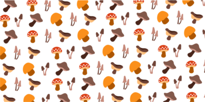 autumn mushroom pattern png