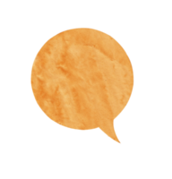 Vintage speech bubble text with old paper texture png
