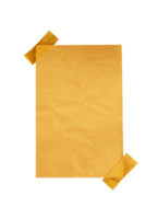 Old parchment paper with tape isolated png