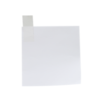 White blank paper with tape isolated png
