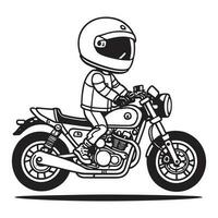 un motocicleta vector clipart, motocicleta línea Arte logo, motocicleta vector silueta, un hombre montando un motocicleta vector,