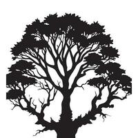 Vector Tree Silhouette, Forest vector Silhouette, Black and white Tree and Forest Silhouette.