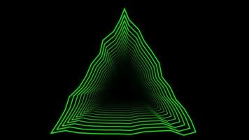 verde triángulo menear lazo animación. vídeo animación ultra hd 4k video