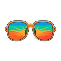 Fashion Retro Colorful Sunglasses Front Side png