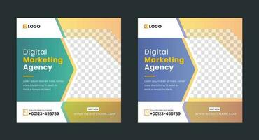 Digital marketing agency banner for social media post , corporate web banner template, digital business marketing social media post banner,web post design, banner ads, web ad vector