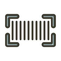 Barcode Vector Thick Line Filled Colors Icon Design