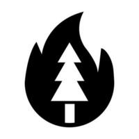 Wildfire Glyph Icon Design vector