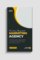 Digital Marketing Agency social media story template vector
