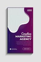 Digital Marketing Agency social media story template vector