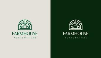 Agriculture Farmhouse Logo Set. Universal creative premium symbol. Vector sign icon logo template. Vector illustration