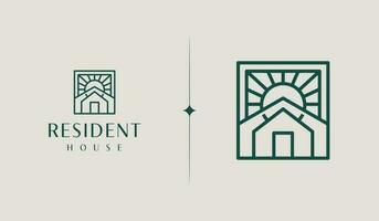 edificio residencia real inmuebles casa logo. universal creativo prima símbolo. vector firmar icono logo modelo. vector ilustración