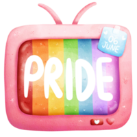 Pride tv watercolor element png