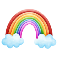 arcobaleno acquerello elemento png