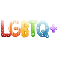 lgbtq text vattenfärg element png