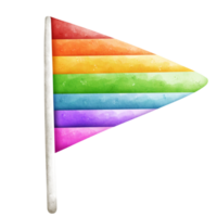 Rainbow flag watercolor element png