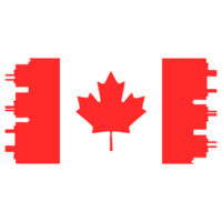 rosso e bianca bandiera con acero foglia canadese bandiera design per Canada giorno png