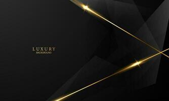 Abstract modern design black background with luxury golden elements vector illustration.