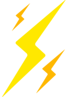 transparent Blitz Bolzen Blitz Symbol. hoch Stromspannung Elektrizität Donner Schock Design. png