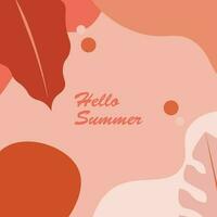 Background design with summer theme vector