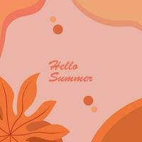 Background design with summer theme vector