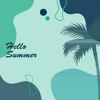 Background design with summer theme vector