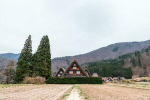 SHIRAKAWA, JAPAN - APRIL 5, 2023 Shirakawago Village World Heritage in Spring, Gifu, Japan photo