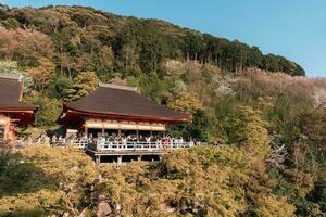 Kiyomizu-dera temple terrace in the afternoon photo