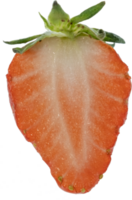 Erdbeere Schnitt aus auf transparent Hintergrund. png