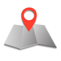 Map with a red pin png