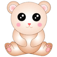 cute watercolor teddy bear png