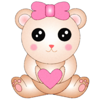 acquerello orsacchiotto orso carino png