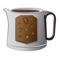 koffie kruik geïsoleerd tekenfilm ontwerp Aan transparant achtergrond, drank clip art element png