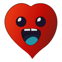 Emoji Liebe isoliert Karikatur Design auf transparent Hintergrund, kreativ Kunst Emoji Symbol Clip Art Element png