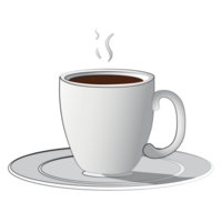 caffè tazza isolato cartone animato design su trasparente sfondo, bevanda clipart elemento png