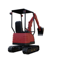 excavator isolated 3d png