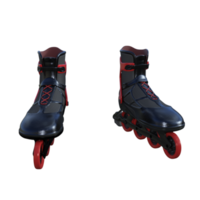 Roller skates isolated 3d rendering png