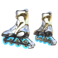 Roller skates isolated 3d rendering png