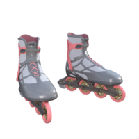 Roller skates isolated 3d rendering png