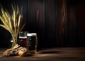 Beer in glass Illustration photo