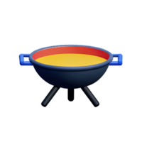 frittura padella 3d icona illustrazione png