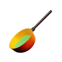 frituren pan 3d icoon illustratie png