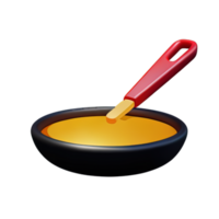 frittura padella 3d icona illustrazione png