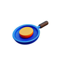 frituren pan 3d icoon illustratie png