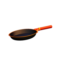 frituren pan 3d icoon illustratie png