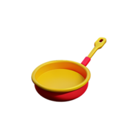 frituren pan 3d icoon illustratie png